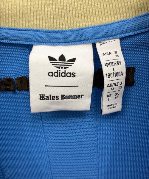 adidas（アディダス）adidas (アディダス) WALES BONNER (ウェールズボナー) ニットロングスリーブフットボールTシャツ スカイブルー サイズ:XLの古着・服飾アイテム