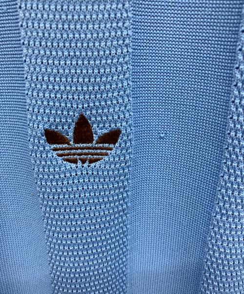 adidas（アディダス）adidas (アディダス) WALES BONNER (ウェールズボナー) ニットロングスリーブフットボールTシャツ スカイブルー サイズ:XLの古着・服飾アイテム