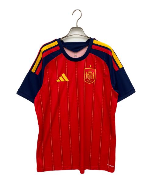 adidas（アディダス）adidas (アディダス) サッカーユニフォーム レッド×ネイビー サイズ:2XLの古着・服飾アイテム