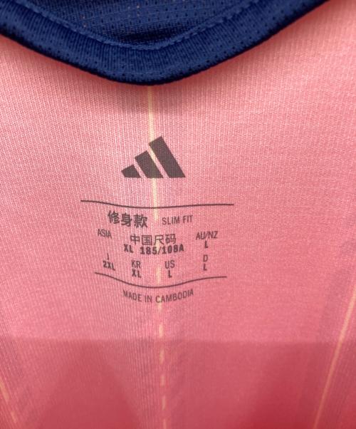 adidas（アディダス）adidas (アディダス) サッカーユニフォーム レッド×ネイビー サイズ:2XLの古着・服飾アイテム