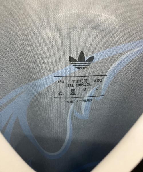 adidas（アディダス）adidas (アディダス) サッカーユニフォーム ブラック×ブルー サイズ:3XLの古着・服飾アイテム