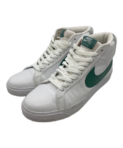 NIKE（ナイキ）NIKE (ナイキ) ハイカットスニーカー ホワイト×グリーン サイズ:28cmの古着・服飾アイテム