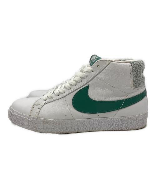 NIKE（ナイキ）NIKE (ナイキ) ハイカットスニーカー ホワイト×グリーン サイズ:28cmの古着・服飾アイテム
