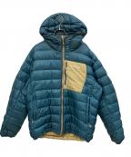 mont-bellモンベル）の古着「リバーシブルダウンジャケット」｜ブルー×カーキ