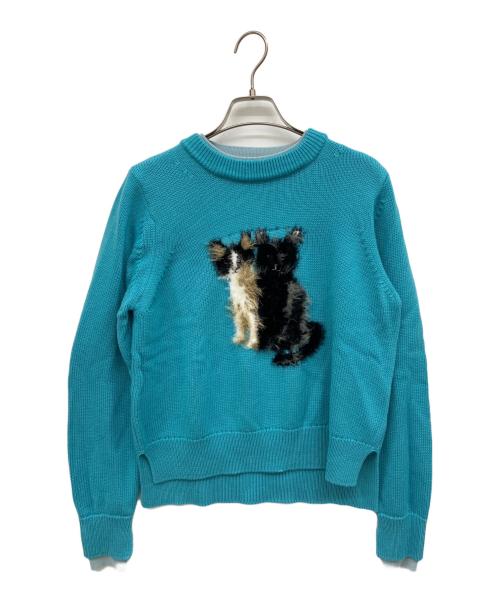 furfur（ファーファー）FURFUR (ファーファー) 厚手ニット スカイブルー サイズ:freeの古着・服飾アイテム