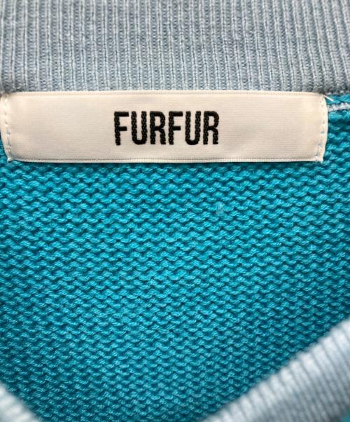 furfur（ファーファー）FURFUR (ファーファー) 厚手ニット スカイブルー サイズ:freeの古着・服飾アイテム