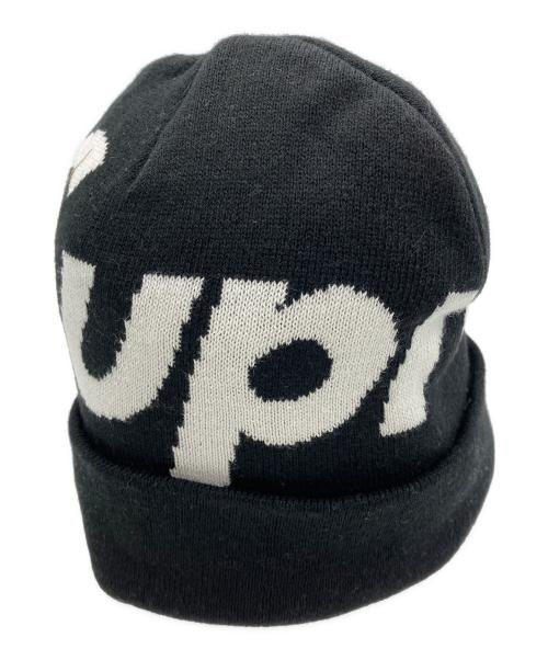 SUPREME（シュプリーム）SUPREME (シュプリーム) ニット帽 ブラック×ホワイトの古着・服飾アイテム