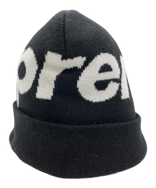 SUPREME（シュプリーム）SUPREME (シュプリーム) ニット帽 ブラック×ホワイトの古着・服飾アイテム