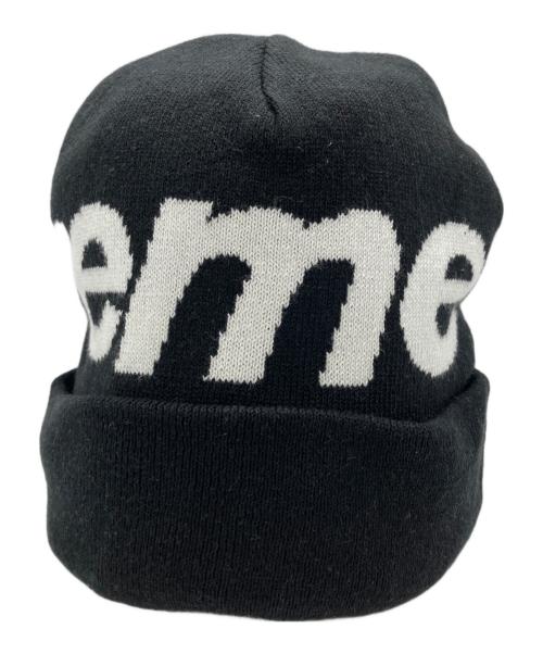 SUPREME（シュプリーム）SUPREME (シュプリーム) ニット帽 ブラック×ホワイトの古着・服飾アイテム
