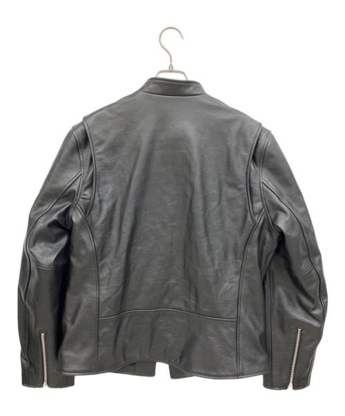 FORTIME（フォータイム）FORTIME (フォータイム) レザージャケット ブラック サイズ:2XLの古着・服飾アイテム