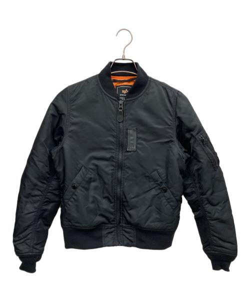 ALPHA INDUSTRIES（アルファインダストリーズ）ALPHA INDUSTRIES (アルファインダストリーズ) MA-1ジャケット ブラック サイズ:Mの古着・服飾アイテム