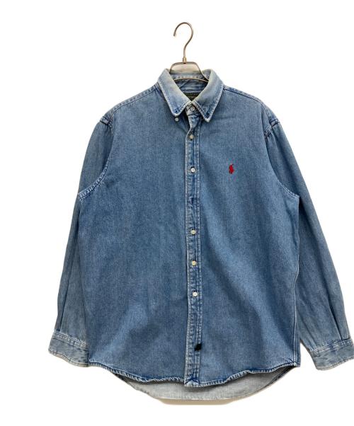 POLO RALPH LAUREN（ポロ・ラルフローレン）POLO RALPH LAUREN (ポロ・ラルフローレン) 長袖デニムシャツ インディゴ サイズ:Mの古着・服飾アイテム