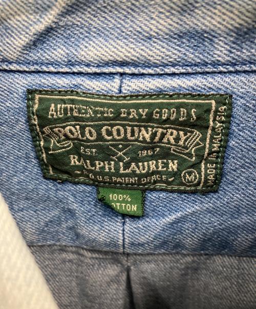 POLO RALPH LAUREN（ポロ・ラルフローレン）POLO RALPH LAUREN (ポロ・ラルフローレン) 長袖デニムシャツ インディゴ サイズ:Mの古着・服飾アイテム