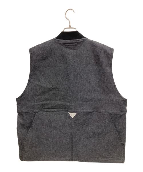 Manastash（マナスタッシュ）Manastash (マナスタッシュ) PATCHED LOGO WORK VEST グレー サイズ:Lの古着・服飾アイテム