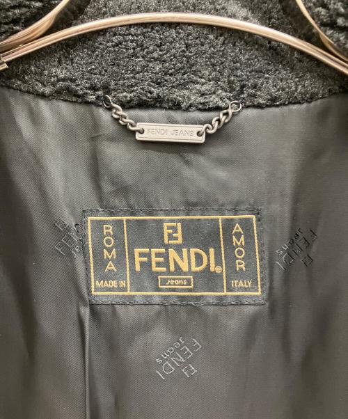 FENDI JEANS（フェンディ ジーンズ）FENDI jeans (フェンディ ジーンズ) チェスターコート グレー サイズ:I 42の古着・服飾アイテム