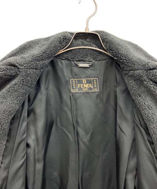 FENDI JEANS（フェンディ ジーンズ）FENDI jeans (フェンディ ジーンズ) チェスターコート グレー サイズ:I 42の古着・服飾アイテム