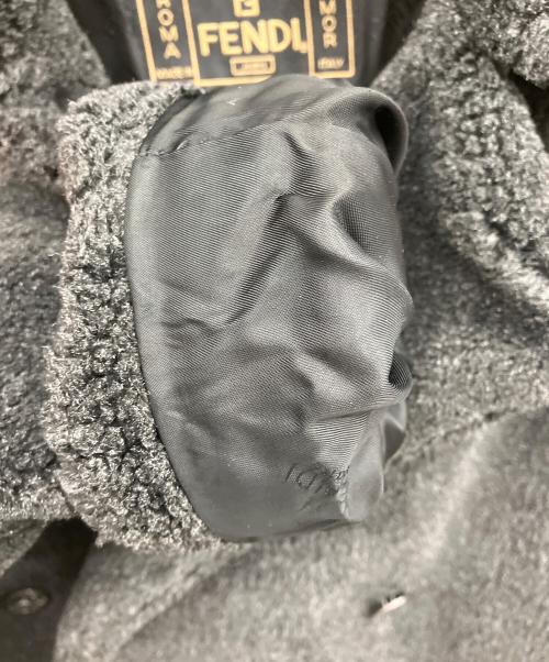FENDI JEANS（フェンディ ジーンズ）FENDI jeans (フェンディ ジーンズ) チェスターコート グレー サイズ:I 42の古着・服飾アイテム