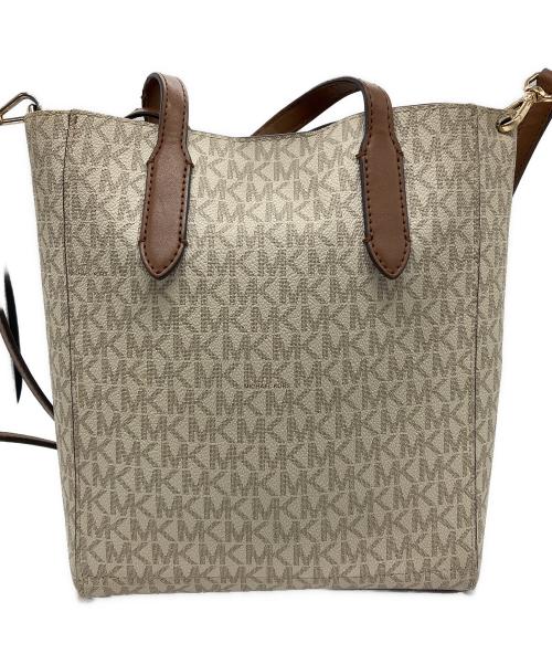 MICHAEL KORS（マイケルコース）MICHAEL KORS (マイケルコース) ショルダーバッグ ブラウン×ベージュの古着・服飾アイテム