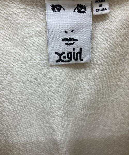 X-GIRL（エックスガール）X-girl (エックスガール) ハーフジップパーカー ブラック×ホワイト サイズ:Mの古着・服飾アイテム