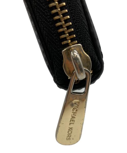 MICHAEL KORS（マイケルコース）MICHAEL KORS (マイケルコース) ラウンドファスナー財布 ブラックの古着・服飾アイテム