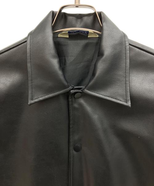 BACKERS（バッカーズ）Backers (バッカーズ) フェイクレザージャケット ブラック サイズ:Mの古着・服飾アイテム