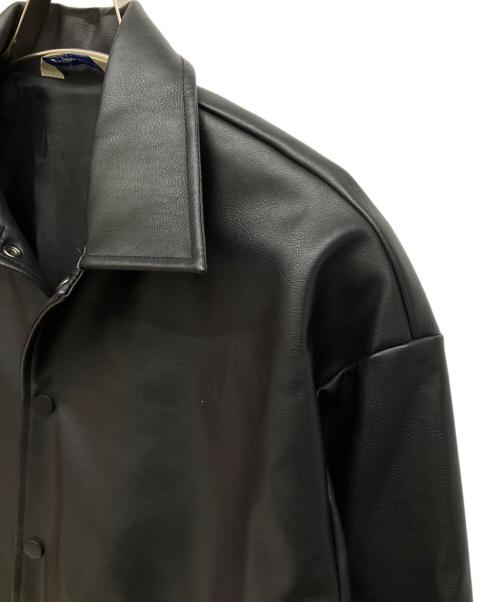 BACKERS（バッカーズ）Backers (バッカーズ) フェイクレザージャケット ブラック サイズ:Mの古着・服飾アイテム