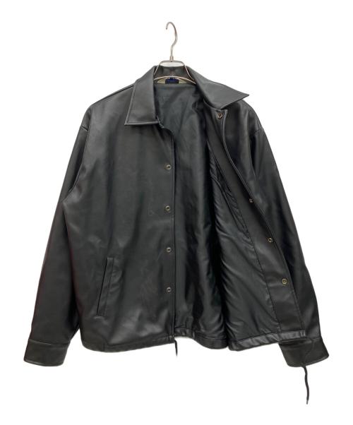 BACKERS（バッカーズ）Backers (バッカーズ) フェイクレザージャケット ブラック サイズ:Mの古着・服飾アイテム