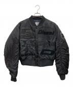 DIESELディーゼル）の古着「ボンバージャケット」｜ブラック