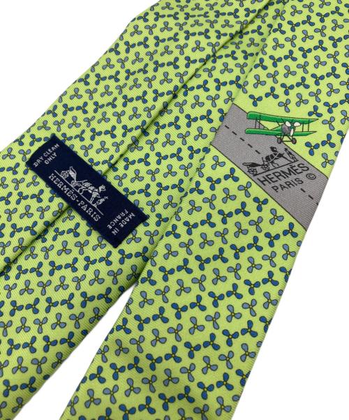 HERMES（エルメス）HERMES (エルメス) シルクネクタイ グリーン×ブルー サイズ:Fの古着・服飾アイテム