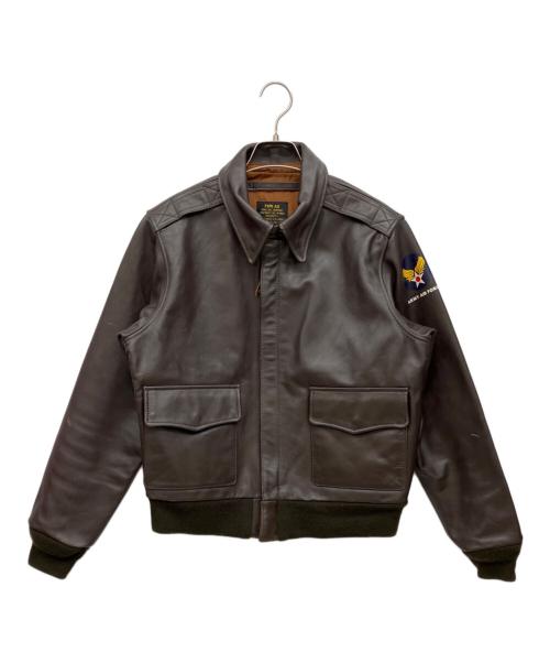 HOUSTON（ヒューストン）HOUSTON (ヒューストン) タイプA-2ジャケット ブラウン サイズ:38Rの古着・服飾アイテム