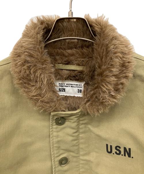NAVY DEPARTMENT CONTRACT（ネイビーディパートメントコントラクト）NAVY DEPARTMENT CONTRACT (ネイビーディパートメントコントラクト) N-1デッキジャケット グリーン サイズ:38の古着・服飾アイテム