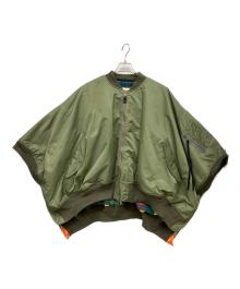 etsinta（エシンタ）の古着「リバーシブルMA-1ポンチョ」｜グリーン