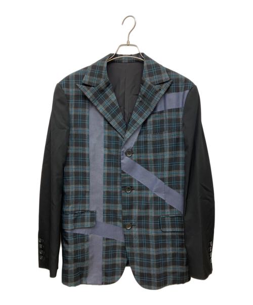 MASAKI MATSUSHIMA（マサキマツシマ）MASAKI MATSUSHIMA (マサキマツシマ) ジャケット ブラック×ブルー サイズ:2の古着・服飾アイテム