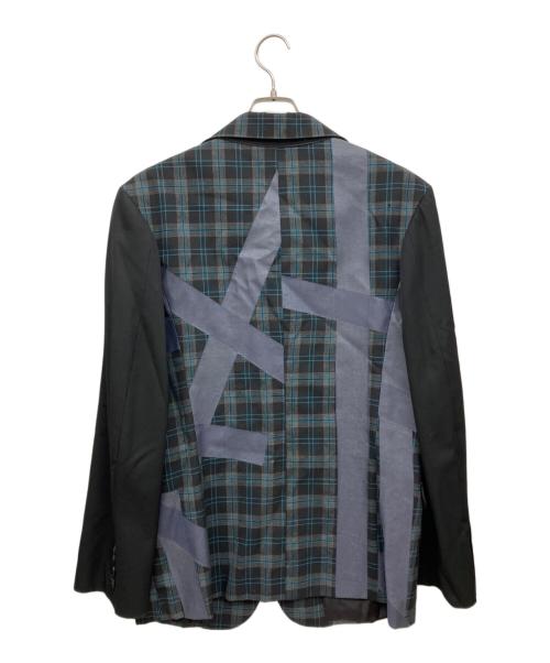 MASAKI MATSUSHIMA（マサキマツシマ）MASAKI MATSUSHIMA (マサキマツシマ) ジャケット ブラック×ブルー サイズ:2の古着・服飾アイテム