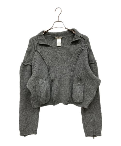 Chloe（クロエ）Chloe (クロエ) ニットジャケット グレー サイズ:TLの古着・服飾アイテム