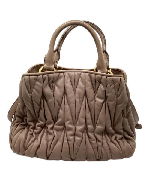 MIU MIU（ミュウミュウ）MIU MIU (ミュウミュウ) 2WAYバッグ ピンクの古着・服飾アイテム