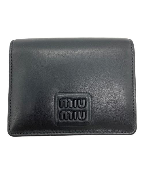 MIU MIU（ミュウミュウ）MIU MIU (ミュウミュウ) ソフティパデッド 折りたたみ財布 ブラック サイズ:FREEの古着・服飾アイテム