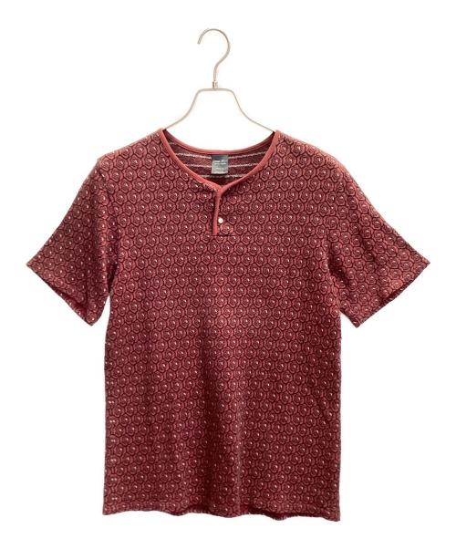 NUMBER (N)INE（ナンバーナイン）NUMBER (N)INE (ナンバーナイン) ヘンリーネックカットソー レッド サイズ:3の古着・服飾アイテム