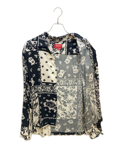 SUPREME（シュプリーム）SUPREME (シュプリーム) オープンカラーシャツ ホワイト×ブラック サイズ:Sの古着・服飾アイテム
