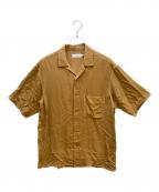 Graphpaperグラフペーパー）の古着「Soft Cupro Open Collar Shirts」｜ブラウン