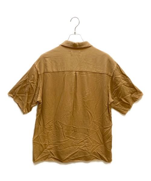 Graphpaper（グラフペーパー）Graphpaper (グラフペーパー) Soft Cupro Open Collar Shirts ブラウン サイズ:1の古着・服飾アイテム