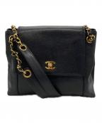 CHANELシャネル）の古着「チェーンショルダーバッグ」｜ブラック
