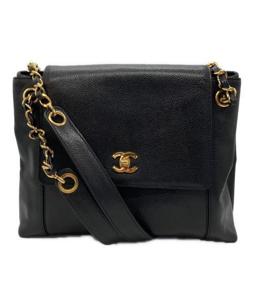 CHANEL（シャネル）CHANEL (シャネル) チェーンショルダーバッグ ブラックの古着・服飾アイテム
