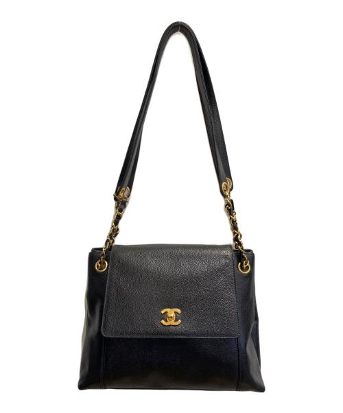 CHANEL（シャネル）CHANEL (シャネル) チェーンショルダーバッグ ブラックの古着・服飾アイテム