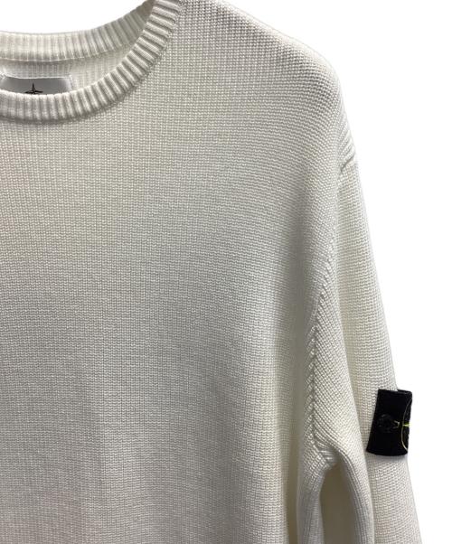 STONE ISLAND（ストーンアイランド）STONE ISLAND (ストーンアイランド) RIBBED SOFT ORGANIC COTTON CREWNECK アイボリー サイズ:Ｌの古着・服飾アイテム