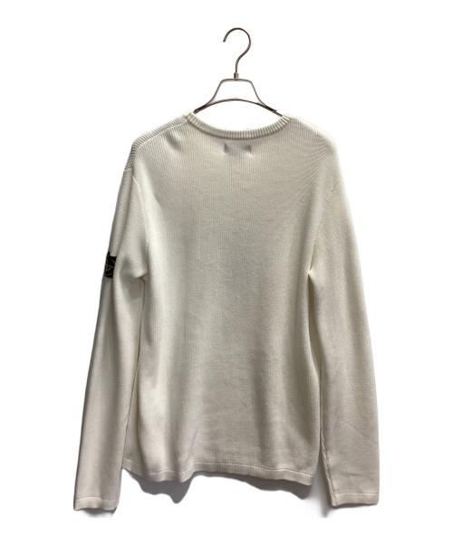 STONE ISLAND（ストーンアイランド）STONE ISLAND (ストーンアイランド) RIBBED SOFT ORGANIC COTTON CREWNECK アイボリー サイズ:Ｌの古着・服飾アイテム