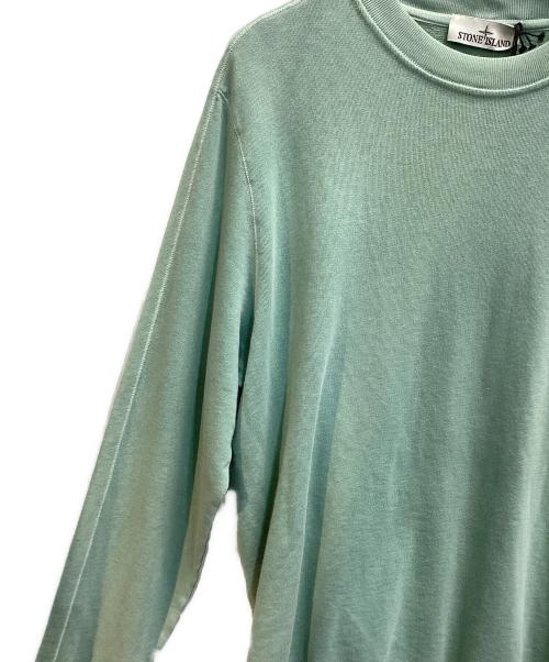 STONE ISLAND（ストーンアイランド）STONE ISLAND (ストーンアイランド) GARMENT DYE SWEAT SHIRT グリーン サイズ:Lの古着・服飾アイテム