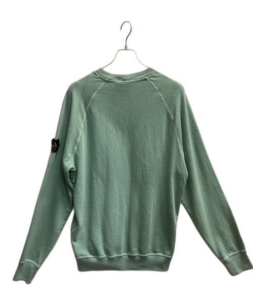 STONE ISLAND（ストーンアイランド）STONE ISLAND (ストーンアイランド) GARMENT DYE SWEAT SHIRT グリーン サイズ:Lの古着・服飾アイテム