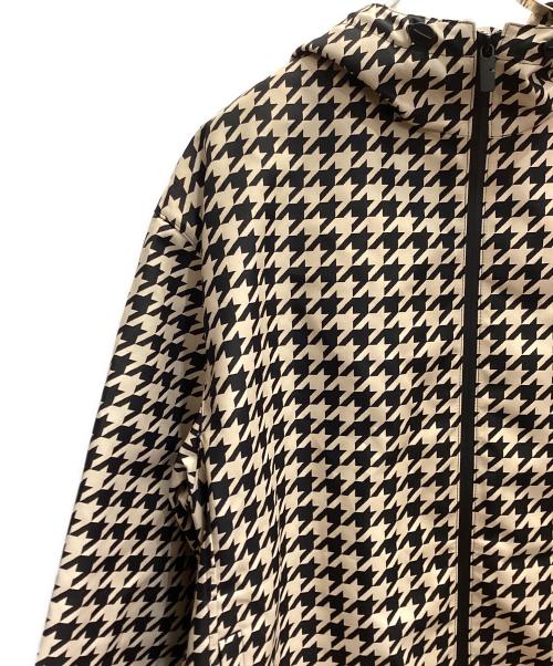 BURBERRY（バーバリー）BURBERRY (バーバリー) Hooded Houndstooth Jacket ブラック×ベージュ サイズ:Lの古着・服飾アイテム