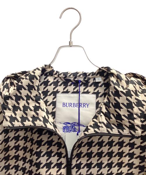 BURBERRY（バーバリー）BURBERRY (バーバリー) Hooded Houndstooth Jacket ブラック×ベージュ サイズ:Lの古着・服飾アイテム